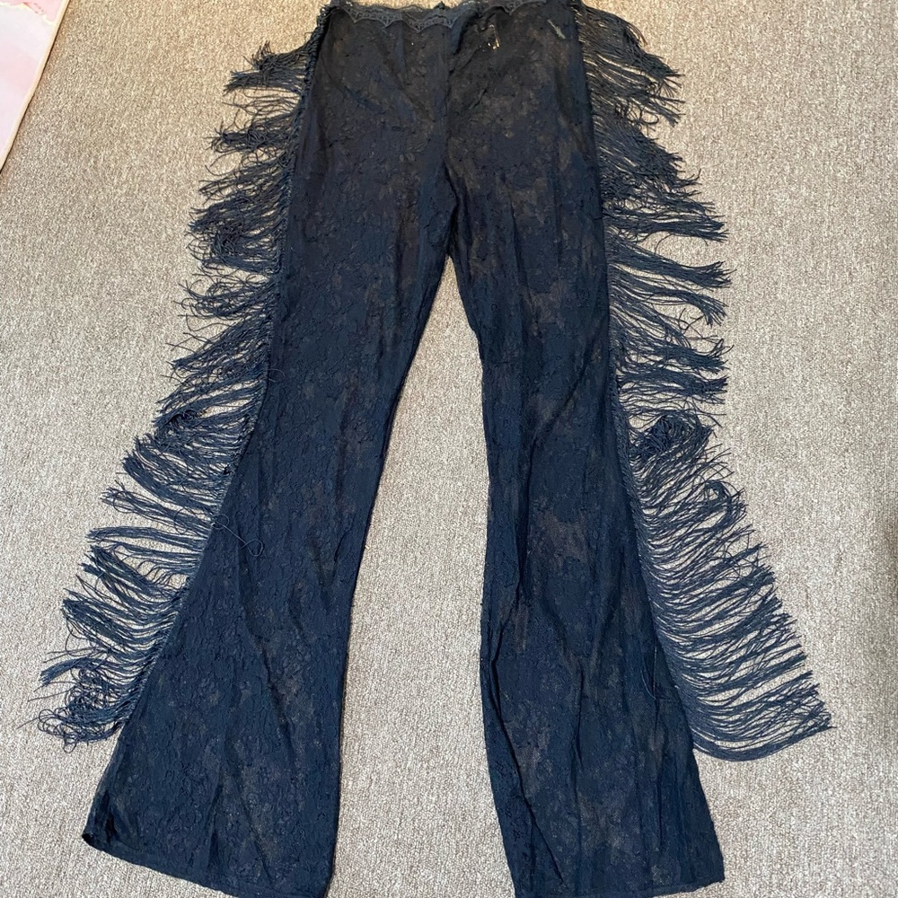 REVOLVE X MICHAEL COSTELLO lace fringe pants Size M